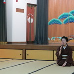 花月 - 女将さんご挨拶、最後に「お鰭をどうぞ」で宴が始まる。