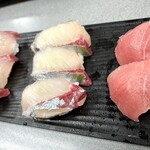 大興寿司 南店 - カンパチ、シマアジ、トロ