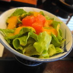 23980000 - +150円でサラダつきます　キャロットドレッシングかな、自然な甘みで好みでした。