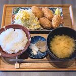 Noie - (ﾗﾝﾁ)広島県産カキフライ定食￥1,000　2024.3.19