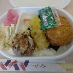 デリカ チャオ - のり明太弁当 ¥450 ＋ 唐揚げ1個 ¥90