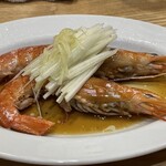 かつぎや - 赤海老を54度ある玖瑰露酒で蒸しました　毎回絶対食べたい味です