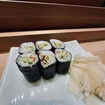 Tsukiji Sushi Sei - わさび巻　鰹節入れてもらって