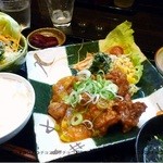 十五夜 - 海老チキンチリソース定食（９８０円）