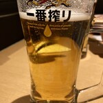 Maruha Shokudou - 生ビール
                        撮る前に乾杯してグビっといっちゃいました