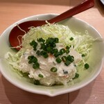 日本橋おぐ羅 - わさび入り自家製ポテトサラダ。
