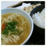 うどん大学 - ランチパスポートでカレーだしうどん　ちくわ天　ご飯　計￥1000が￥500！