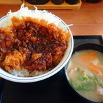 かつや - ソースカツ丼(梅)+豚汁(小)-100円＝681円
