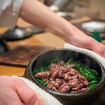 茜坂大沼 - 毎回楽しみな〆ご飯。今回は蛍烏賊と菜花。