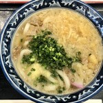 難波千日前 釜たけうどん 明石焼 - かすうどん