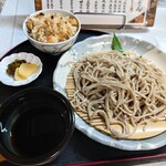 元祖 天空房 山水 - 粗挽きザル＆季節の炊き込みご飯