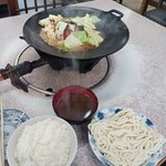 Iga Shokudou - 牛バラ定食+ホルモン&うどん玉