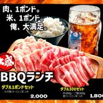 スカイビューフードコート池袋屋上ビアガーデン東武 - BBQランチ