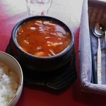 カナルテラスエミーズ - スンドゥブ豆腐鍋＆ご飯です