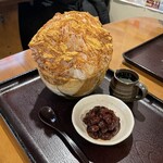 甘味処 楓 - 黒蜜きなこかき氷＋粒あん