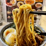 ニコニコ まぜ麺&カレー - ボタージュカレー麺 麺アップ