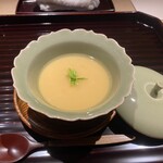 車力門 おの澤 - 河豚の白子茶碗蒸し。しじみのお出汁で美味しかった♡