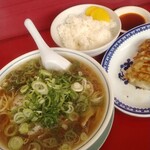 ラーメン 藤 - お昼のサービスメニュー  Aセット (ラーメン・餃子・ライス) 1,100円