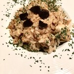 Creamy risotto with porcini mushrooms and Oyster