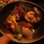 魚たつ - 3000円コースのお刺身。一人前です。