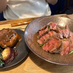 Hashibami - ステーキ丼とハンバーグのセット