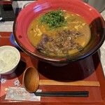 万空うどん 田舎っ子 - とろとろ牛すじカレーうどん中盛（1100円）