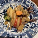 タマミヤ 伊奈波 - ホタルイカと野菜の酢味噌かけ