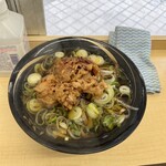 そばのスエヒロ - ▪️太蕎麦(並盛)¥380
▪️ゲソ天¥190、ネギ多め無料
　※現金先払い