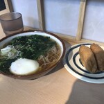 そばの神田東一屋 - アサソバビンボー！　
      朝そば＋いなり寿司！