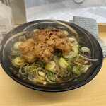 そばのスエヒロ - ▪️太蕎麦(並盛)¥380
▪️ゲソ天¥190、ネギ多め無料
　※現金先払い