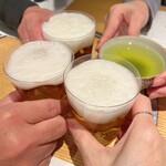 鮨 一二郎 - 新春の始まりは仲良し4人で乾杯〜✩.*˚