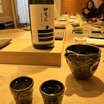 鮨 一二郎 - ★中乗りさん 純米大吟醸 (長野) これまたすごいお酒！精米歩合39％まで磨いた契約栽培米「山恵錦」で醸した純米大吟醸。口に含むと雑味のない優しい味わいが広がります。最強の旨口！