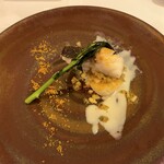 ゾーナ イタリア - 季節の鮮魚　蛤のクレマ　ナッツとからすみ