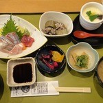 Sushi Washoku No Omise Tamai - ある日の日替り定食（お造り盛合わせ） ￥900