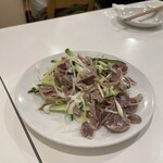 味坊 - 砂肝と葱の和え物