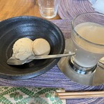 レストラン夕凪亭 - アイスとマカロン＋アイスティー