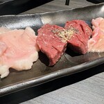焼肉たいぜん - ホルモン3種盛り