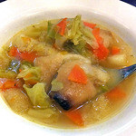 Bistroフルフル - 本日のスープ（パンが入った野菜コンソメ）（２０１４年２月）