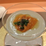 saveur - 根セロリのピュレ、生雲丹、キャビアのカクテル