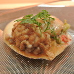 saveur - タチのムニエル、ホタテのロースト、オマール海老のアメリケーヌソース