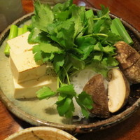 はり重 道頓堀本店 - 豆腐、しらたき、葱、椎茸、三つ葉