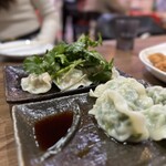 Taiwan Tonku Gyouza Kan - ニラ水餃子とパクチー水餃子　各500円