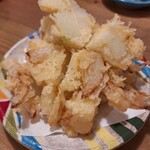 酒呑蕎食〆タグル - 新玉、新じゃがのかき揚げ
