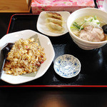 月ヶ瀬 - 塩ラーメン小盛り　チャーハンセット　2014年2月