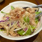 旬鮮酒場 Dank - とり皮バリバリサラダ￥450　2014.1.24