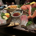 磯一 - ≪２０１４年２月≫クエ、蟹、雲丹、イカ、本マグロ、ブリ、タコ、、、。カニのお刺身が超おいしかった！クエは久し振りやなぁ。。。