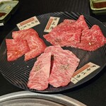焼肉Dining零 - 本日の和牛四点盛り（3人前）の3種