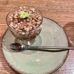 そば八 - 茹でた蕎麦の実 とろろ添え