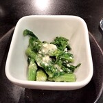 湯島天神下 すし初 - 菜の花とカッテージチーズ