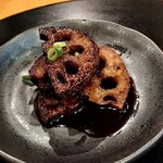 湯島天神下 すし初 - れんこんのバルサミコ酢焼き